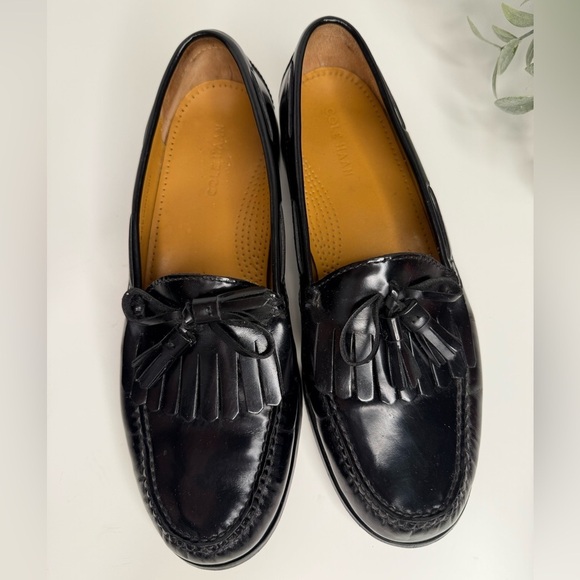 Cole Haan Pinch Tassel Classic Black Leather Dress Loafers Size 10D Preppy Lux main image 11